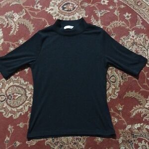 Y2k Vintage Black Mock Neck Top